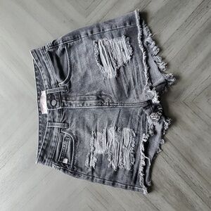 JUSTUSA Charcoal Denim Jean Shorts